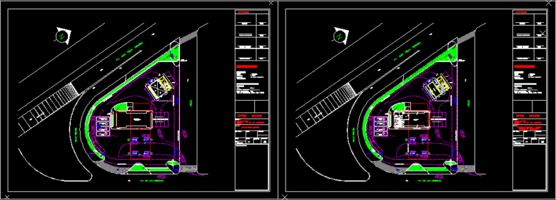 Gas Station DWG Plan for AutoCAD