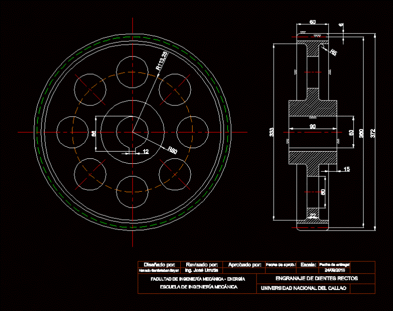 Gear DWG Block for AutoCAD