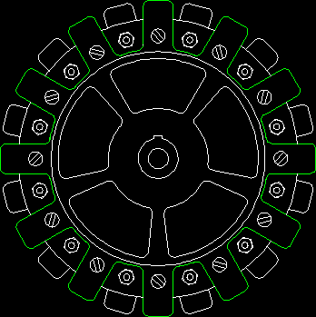 Как сделать gear в autocad