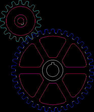 Как сделать gear в autocad