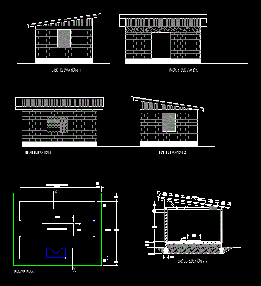 generator shed dwg plan for autocad • designs cad