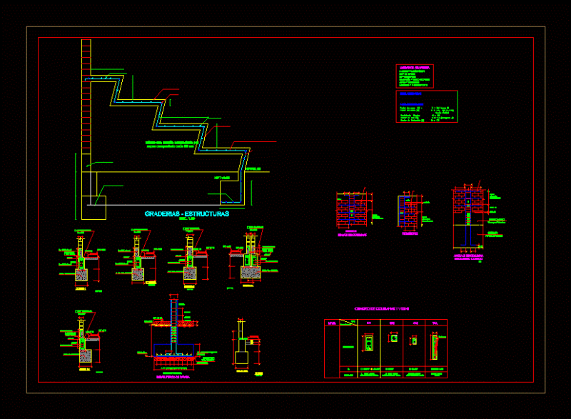 Grandstand Structure DWG Block for AutoCAD