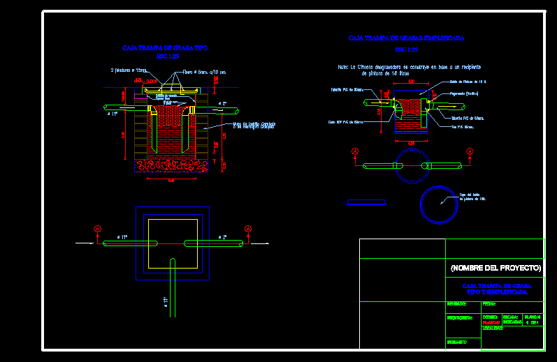 Grease Trap Design Drawings Grease Trap Dwg Detail For Autocad | Images ...