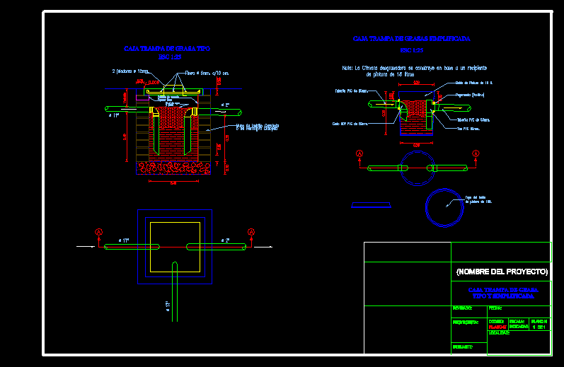 grease trap design drawings