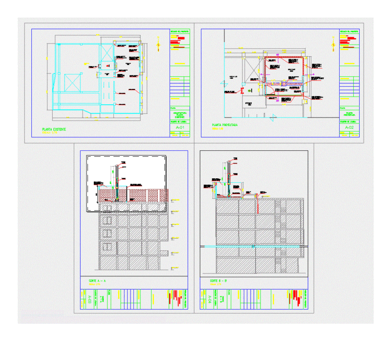 H = 600m Monopole Rooftop DWG Block for AutoCAD