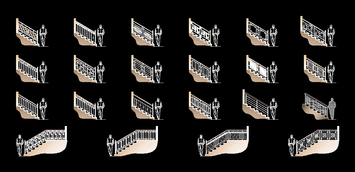 Railing Cad Block Design Free Download Autocad Dwg