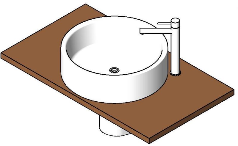 Hanging Table With Sink 3D RFA Model