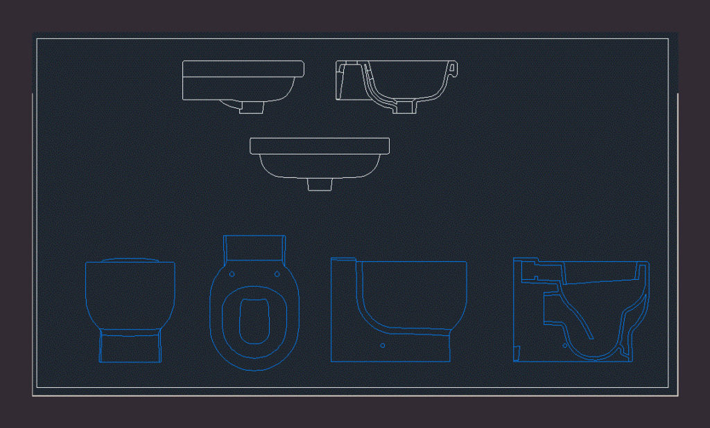 Health And Child Basin DWG Elevation for AutoCAD