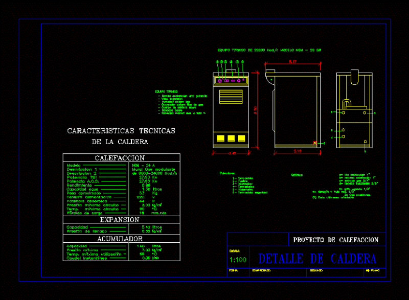 Heating Boiler Detail DWG Detail for AutoCAD