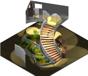 Helical Stair 3D DWG Model for AutoCAD