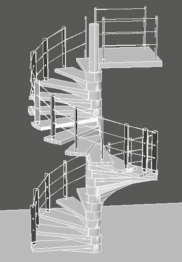 Helical Staircase 3D DWG Model for AutoCAD â€¢ Designs CAD