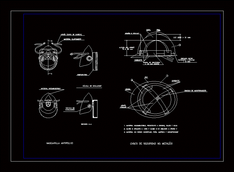 Helmet – Helmet Mask DWG Block for AutoCAD