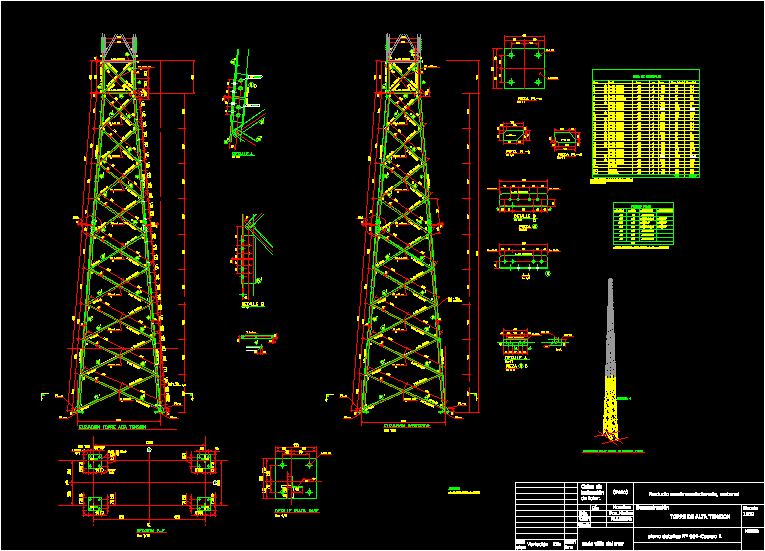 High Tension Tower DWG Block for AutoCAD • Designs CAD