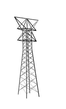 High Voltage Transmission Tower, 3D 3DS Model for 3D Studio Max