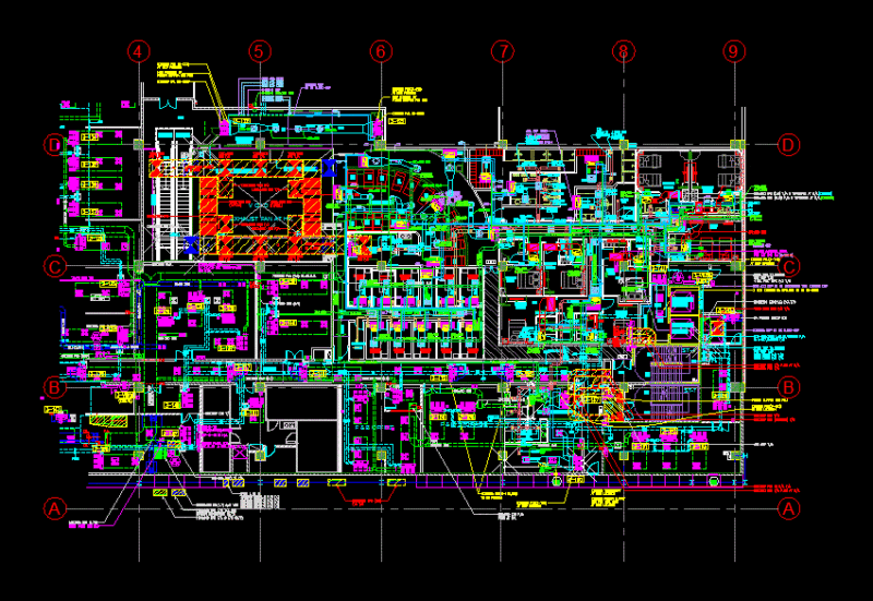 Hvac Layout Part Plan DWG Block for AutoCAD