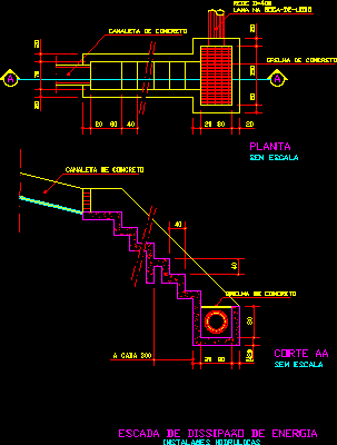 Hydraulic Stair To Vanish Energy DWG Block for AutoCAD 