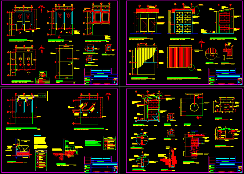 Improved Latrines DWG Full Project for AutoCAD