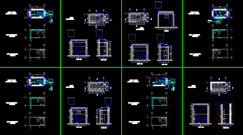 Improvement Model Bath Rooms DWG Section for AutoCAD