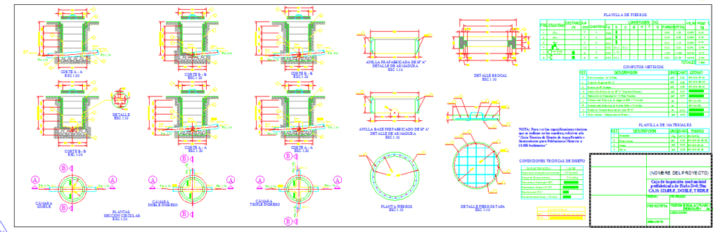 Inspection Box Condominial DWG Section for AutoCAD