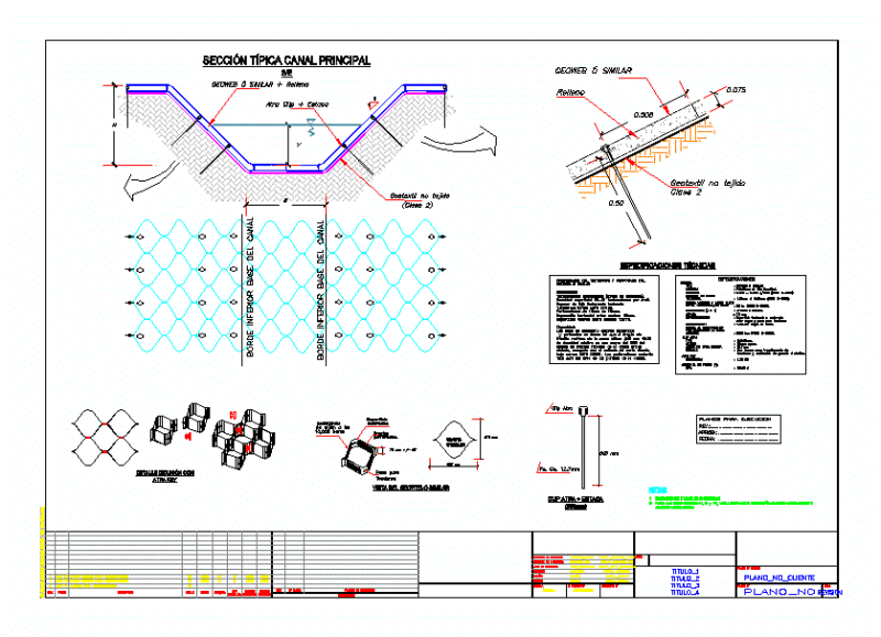Installation Detail Geoweb DWG Detail for AutoCAD