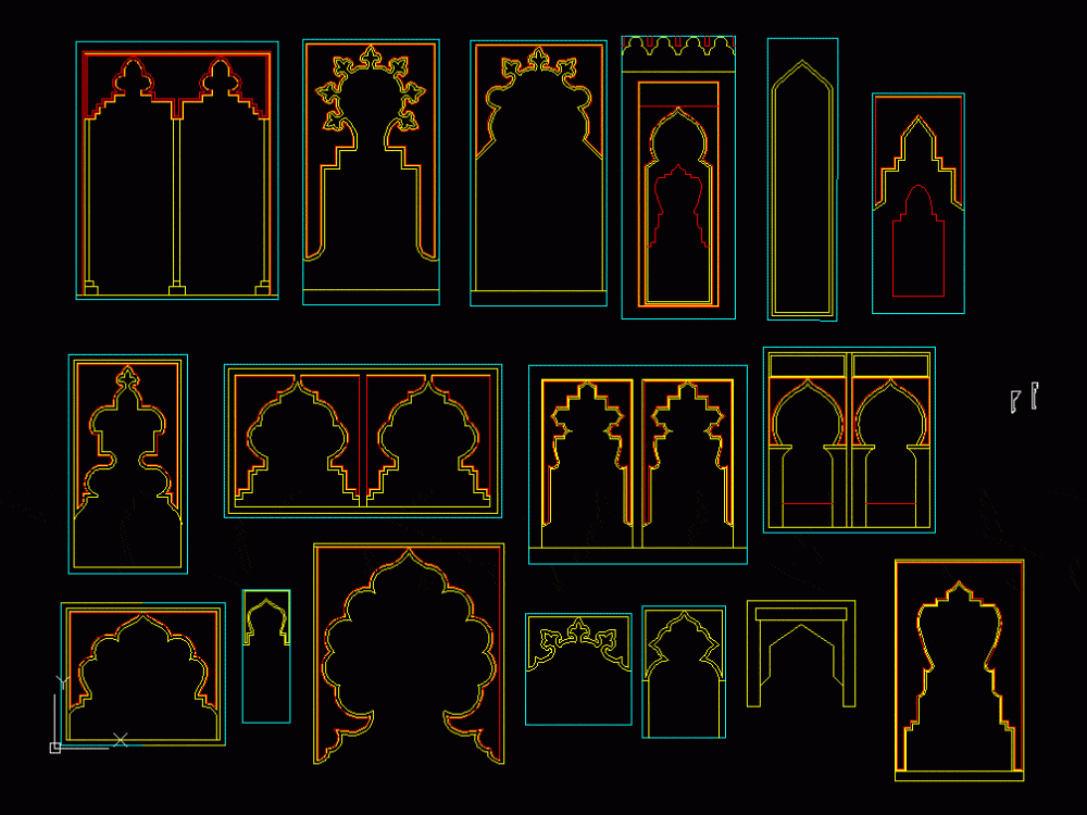 Islamic Arches 2D DWG Elevation for AutoCAD • Designs CAD