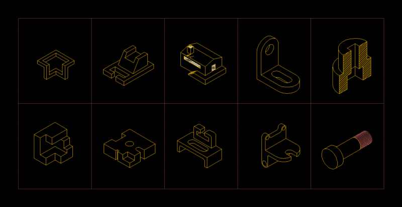 Isometric Basics DWG Block for AutoCAD