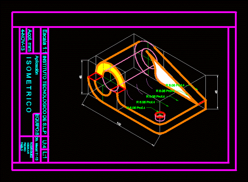 Isometric DWG Detail for AutoCAD
