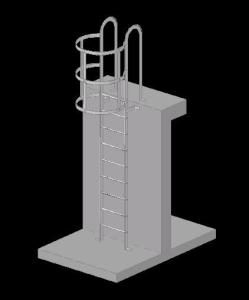 Jack Ladder 3D DWG Detail for AutoCAD