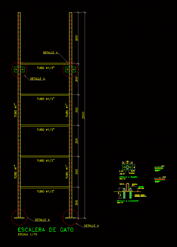 Jack Ladder Detail DWG Detail for AutoCAD