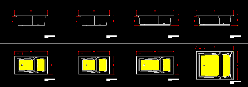 Jacuzzis DWG Section for AutoCAD