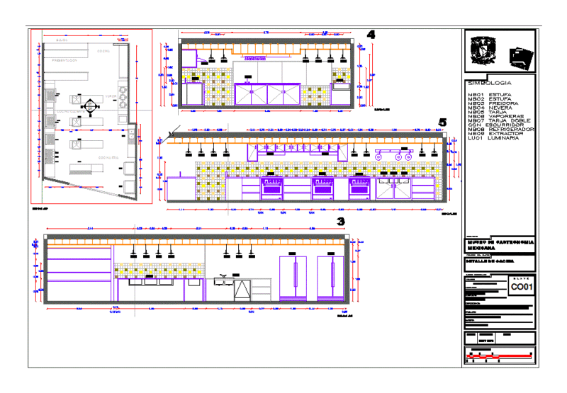 Kitchen 2D DWG Elevation for AutoCAD
