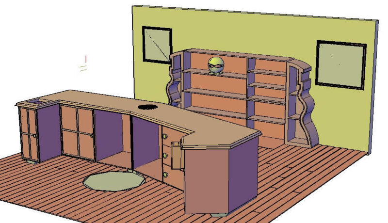 Kitchen – Table Island DWG Block for AutoCAD