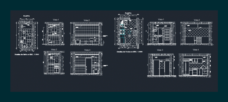 Kitchen And Bath DWG Detail for AutoCAD