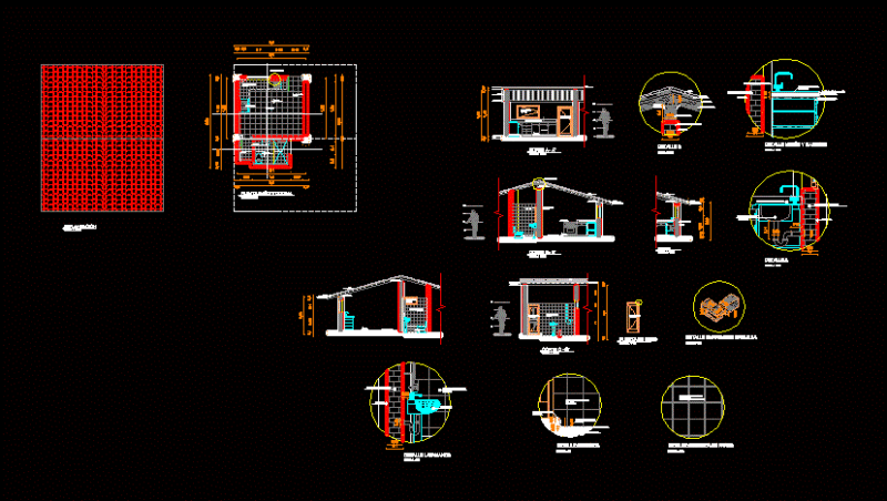 Kitchen And Bathroom 2D DWG Detail for AutoCAD