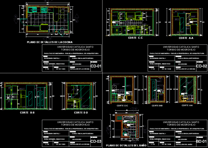 Kitchen And Bathroom Finishes DWG Detail for AutoCAD