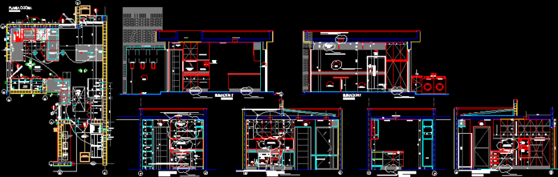 Kitchen Detail In Department DWG Section for AutoCAD