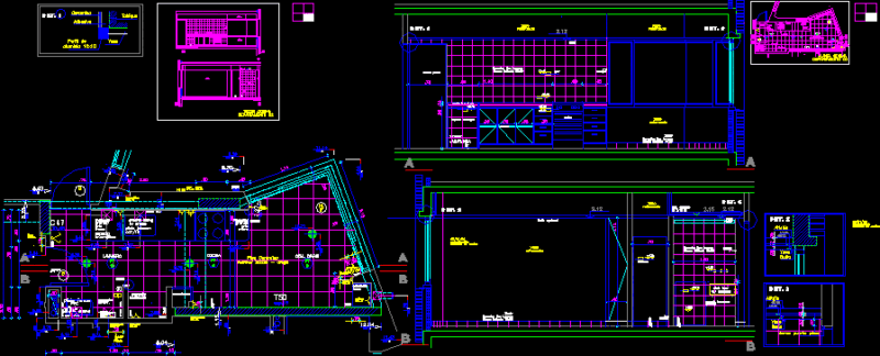 Kitchen Details DWG Section for AutoCAD