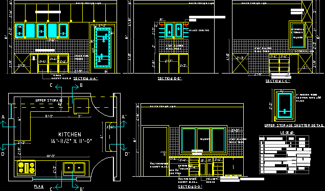 Drawing Room Door Design In Pakistan : Kitchen Full Details Dwg Detail