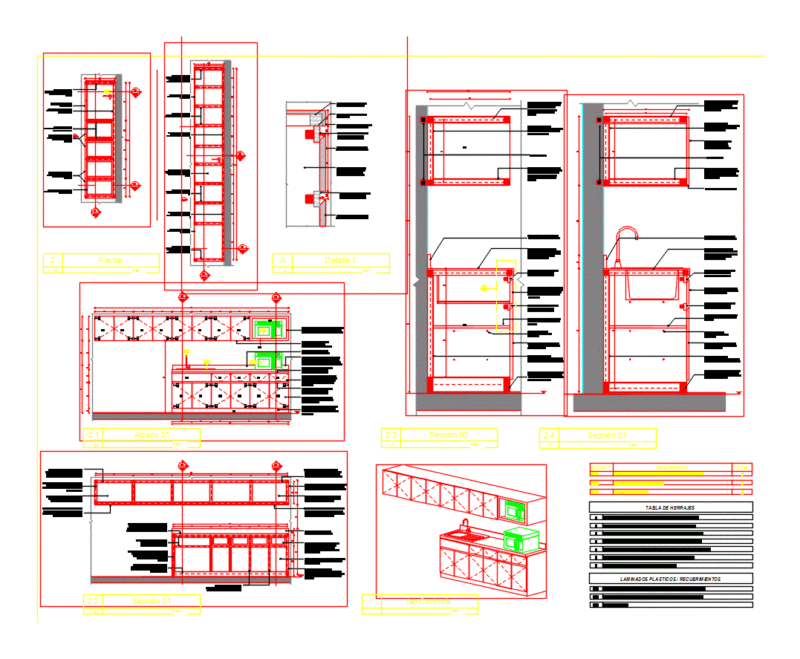 Kitchen Furniture DWG Block for AutoCAD