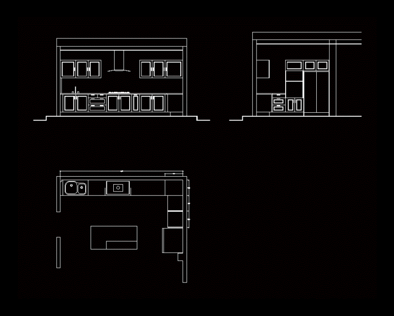 Kitchen Kitchen DWG Elevation for AutoCAD
