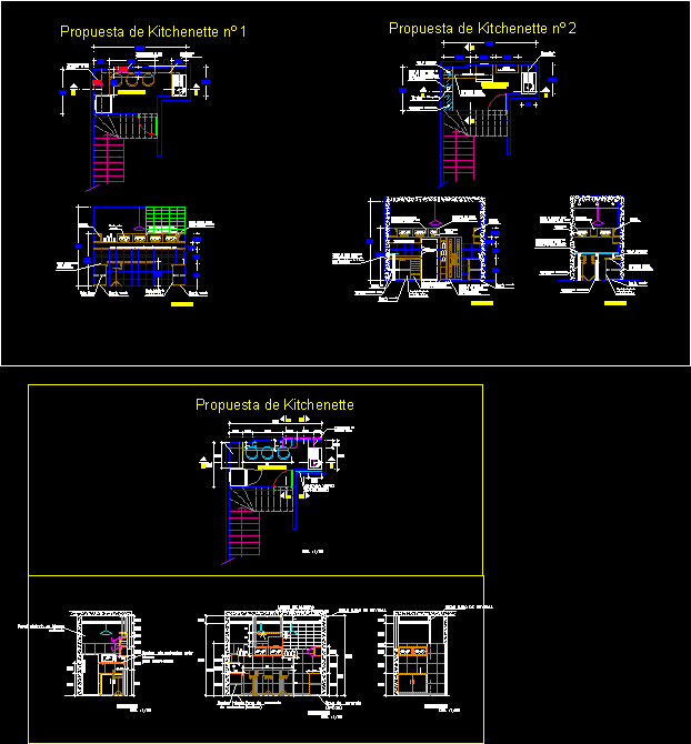 Kitchenette DWG Block For AutoCAD Designs CAD   Kitchenette Dwg Block For Autocad 71199 