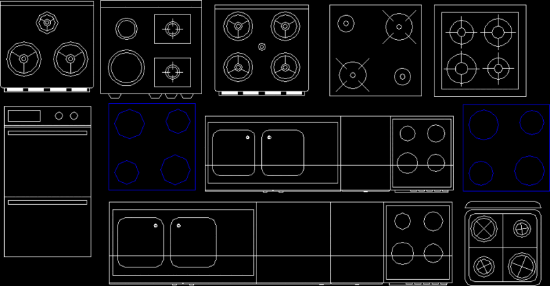 Kitchens Cad DWG Block for AutoCAD