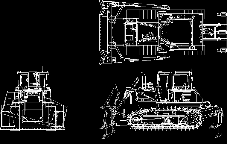 Komatsu Bulldozer D65ex DWG Block for AutoCAD • Designs CAD