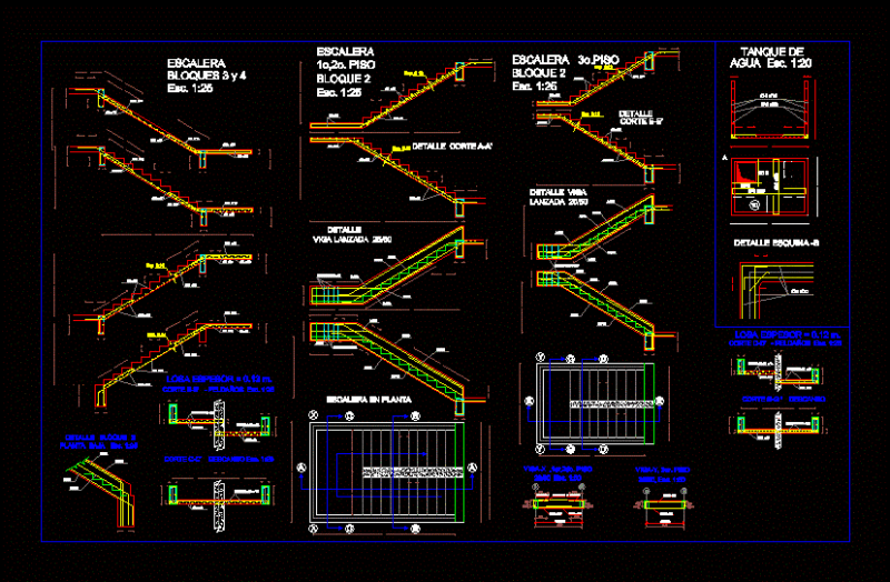 Ladder Detail Const DWG Section for AutoCAD