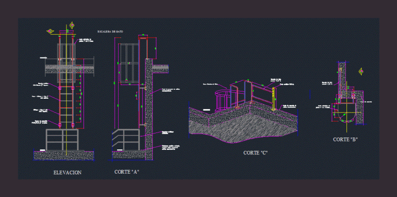 Ladder Jack DWG Detail for AutoCAD