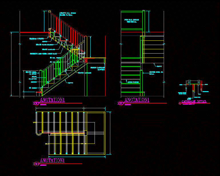 Ladder Two Sections DWG Section for AutoCAD â€¢ Designs CAD