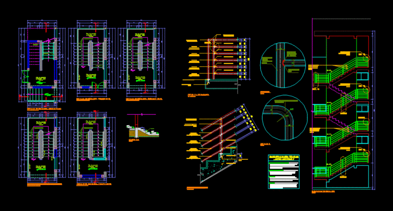 Ladder With Concrete Plate DWG Plan for AutoCAD