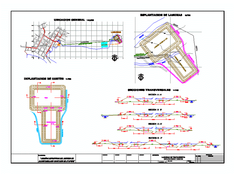 Lagoon Of Stabilization DWG Block for AutoCAD