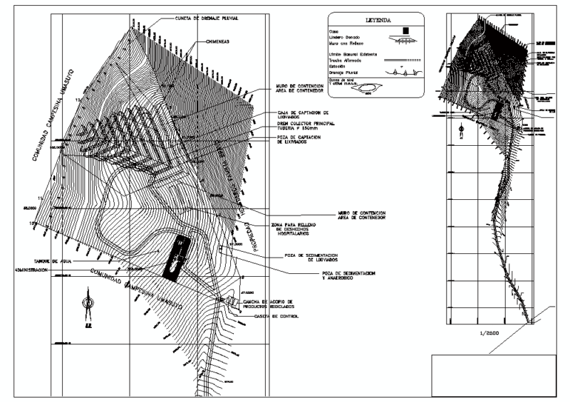 Landfill, Layout And Details DWG Detail for AutoCAD