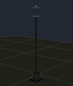 Light Pole Luminaire 3D DWG Model for AutoCAD
